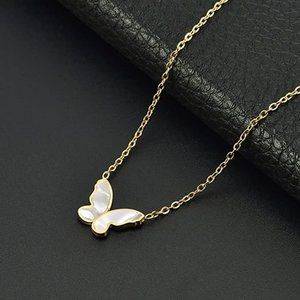 Butterfly Necklace Dainty Charm Choker Pendant Necklace for Women Girls Jewelry